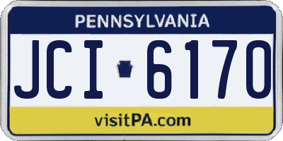 PA license plate JCI6170