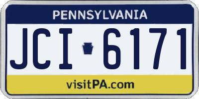 PA license plate JCI6171