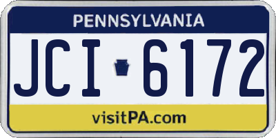 PA license plate JCI6172