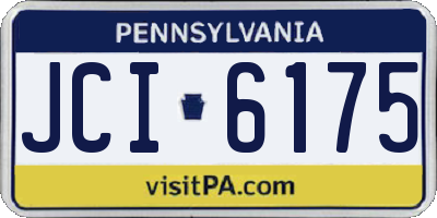 PA license plate JCI6175