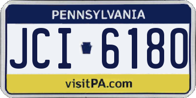 PA license plate JCI6180