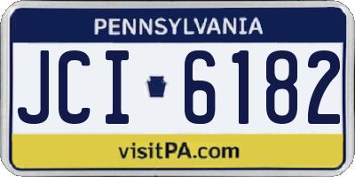 PA license plate JCI6182