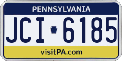 PA license plate JCI6185