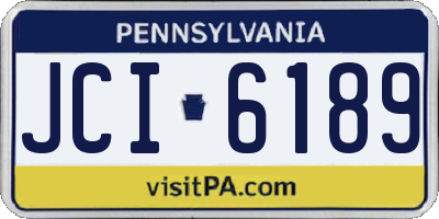 PA license plate JCI6189