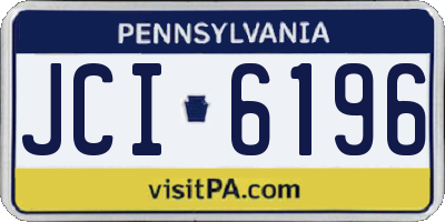 PA license plate JCI6196