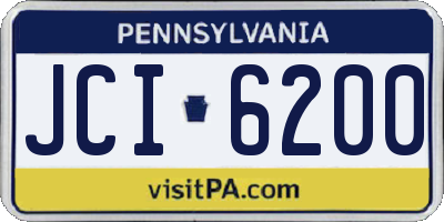 PA license plate JCI6200