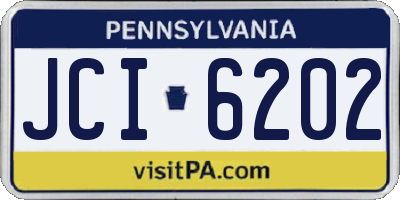PA license plate JCI6202
