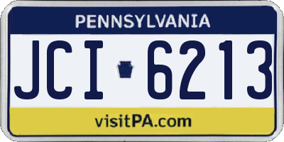 PA license plate JCI6213
