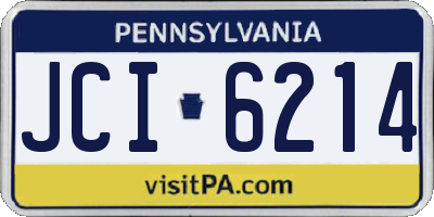 PA license plate JCI6214