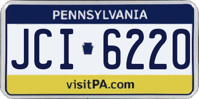PA license plate JCI6220