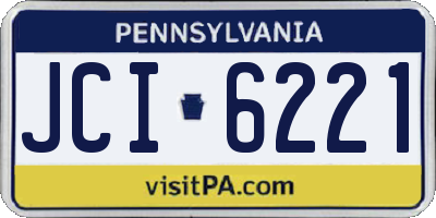 PA license plate JCI6221