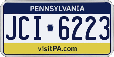 PA license plate JCI6223