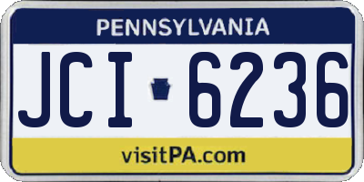 PA license plate JCI6236