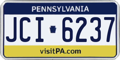 PA license plate JCI6237