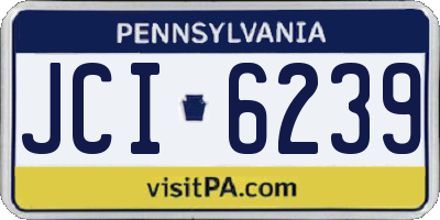 PA license plate JCI6239