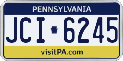 PA license plate JCI6245