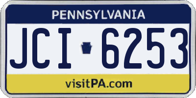 PA license plate JCI6253