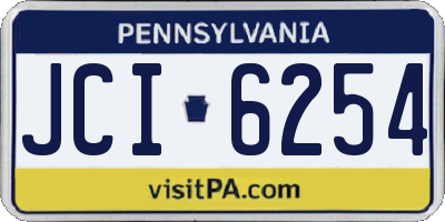 PA license plate JCI6254