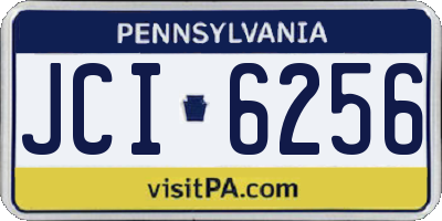 PA license plate JCI6256