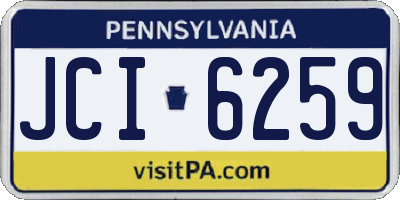 PA license plate JCI6259