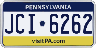 PA license plate JCI6262