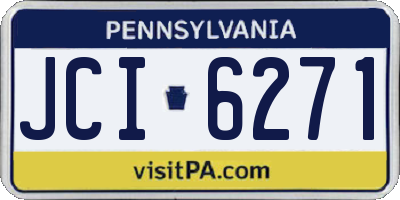 PA license plate JCI6271