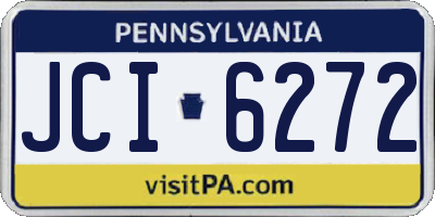 PA license plate JCI6272