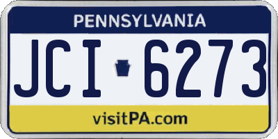 PA license plate JCI6273