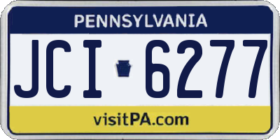PA license plate JCI6277