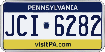 PA license plate JCI6282