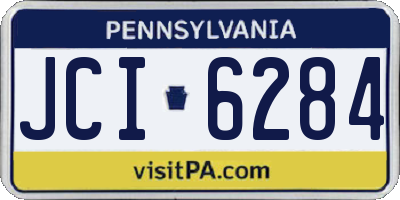 PA license plate JCI6284