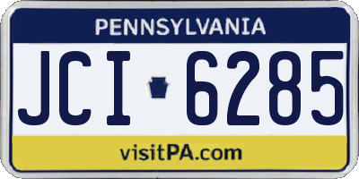 PA license plate JCI6285