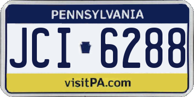 PA license plate JCI6288