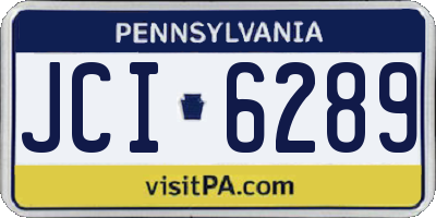 PA license plate JCI6289