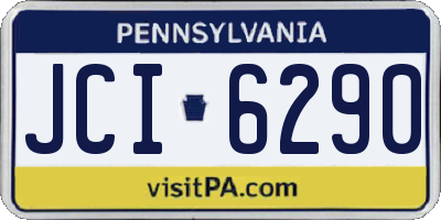 PA license plate JCI6290