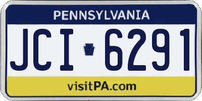PA license plate JCI6291