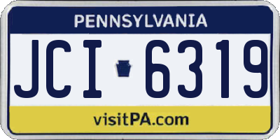 PA license plate JCI6319