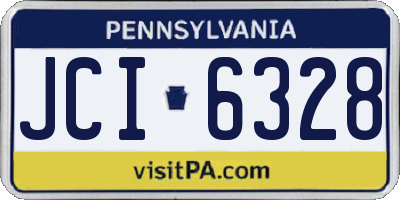 PA license plate JCI6328