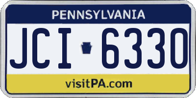 PA license plate JCI6330