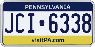 PA license plate JCI6338