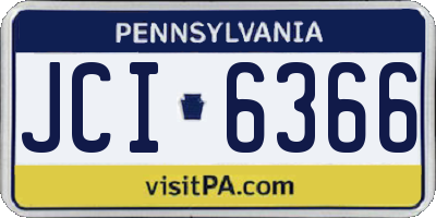 PA license plate JCI6366