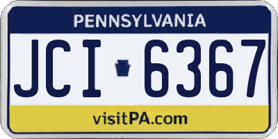 PA license plate JCI6367