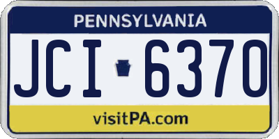 PA license plate JCI6370