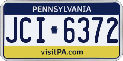 PA license plate JCI6372