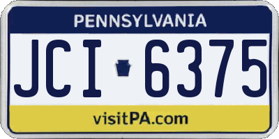 PA license plate JCI6375