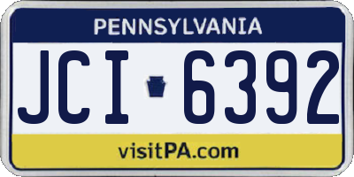 PA license plate JCI6392