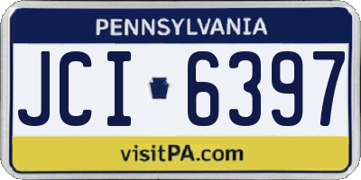 PA license plate JCI6397