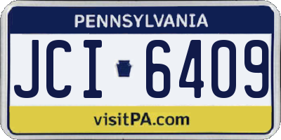 PA license plate JCI6409