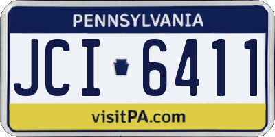 PA license plate JCI6411