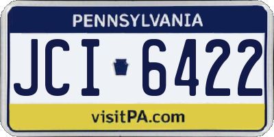 PA license plate JCI6422
